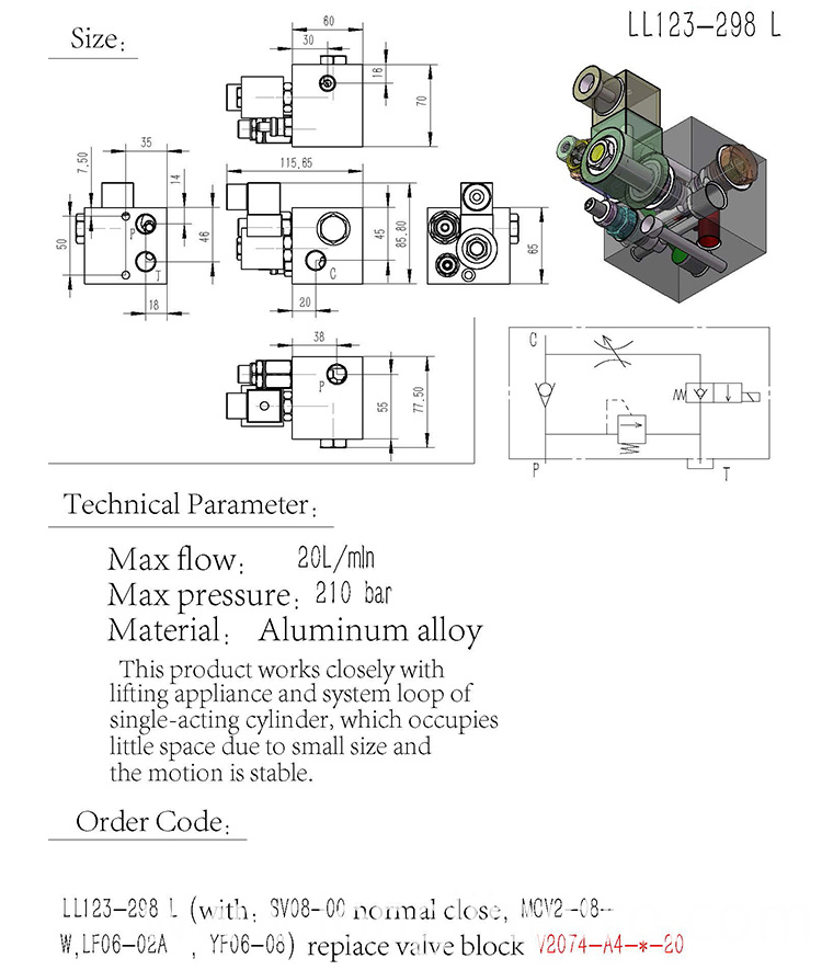 Lower price Hydraulic Lift Valve Blocks Lower price Hydraulic Lift Valve Blocks